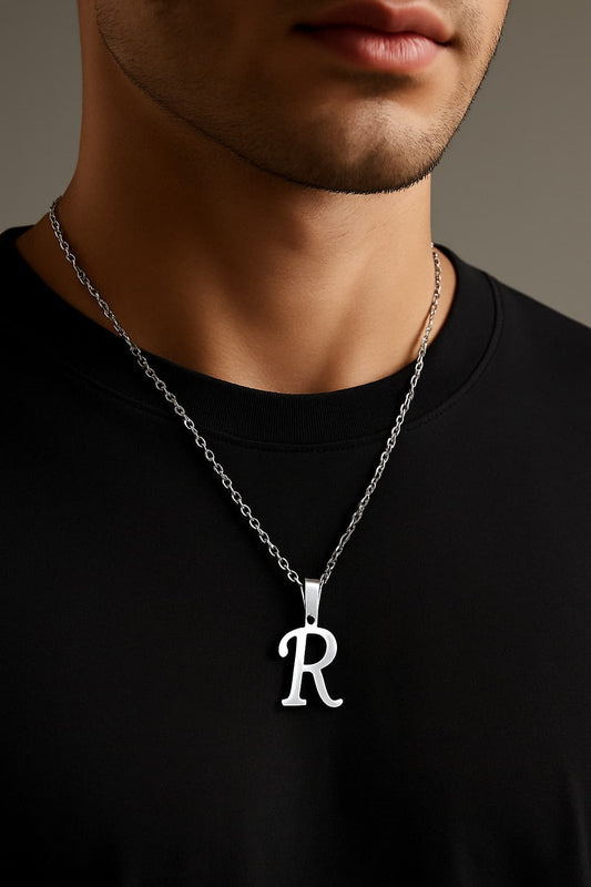 Velavora™ Minimalist Initial Necklace – A–Z Stainless Steel