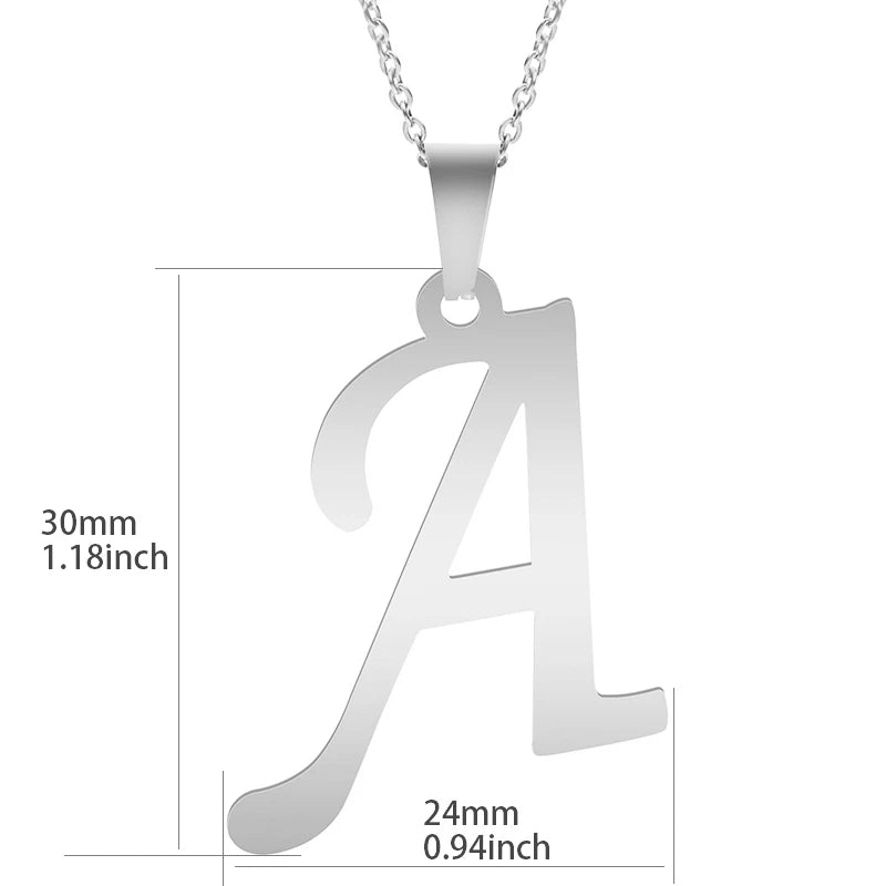 Velavora™ Minimalistische Initialenketting – A–Z Roestvrij Staal
