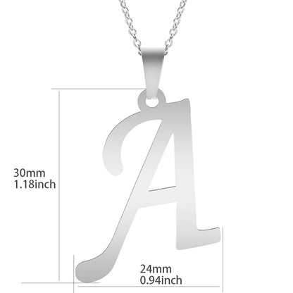 Velavora™ Minimalistische Initialenketting – A–Z Roestvrij Staal