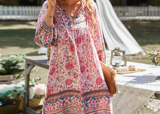 Velavora™ Boho Bloom Dress – Light, Feminine & Breezy